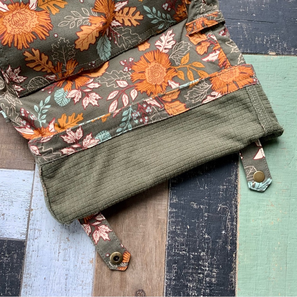 NWT Duluth 2X x31L Heirloom Gardening Lined Bib Overalls Loden Autumn Leaves - Picture 8 of 10